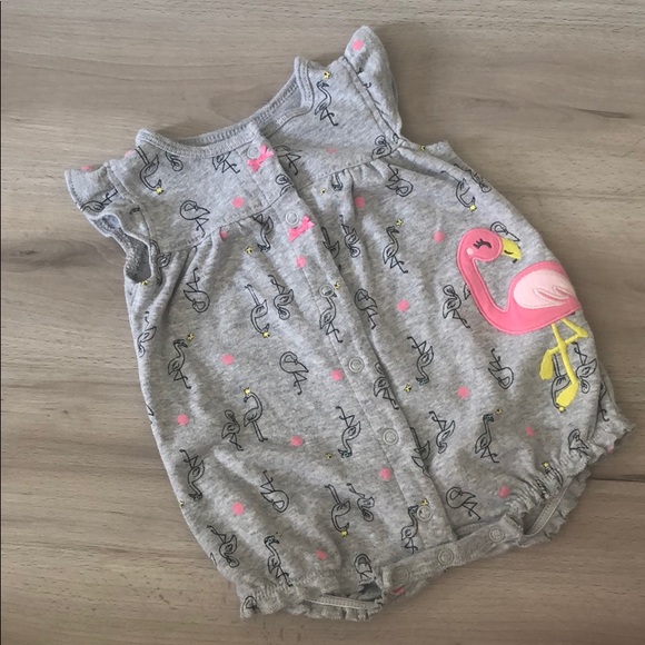 2 piece flamingo body suit-sold as set - Picture 2 of 8